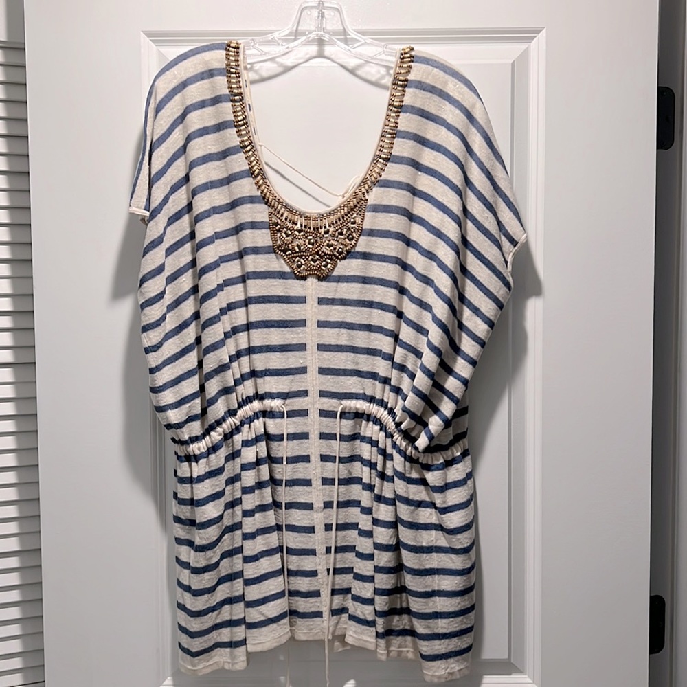 Beaded bikini coverup